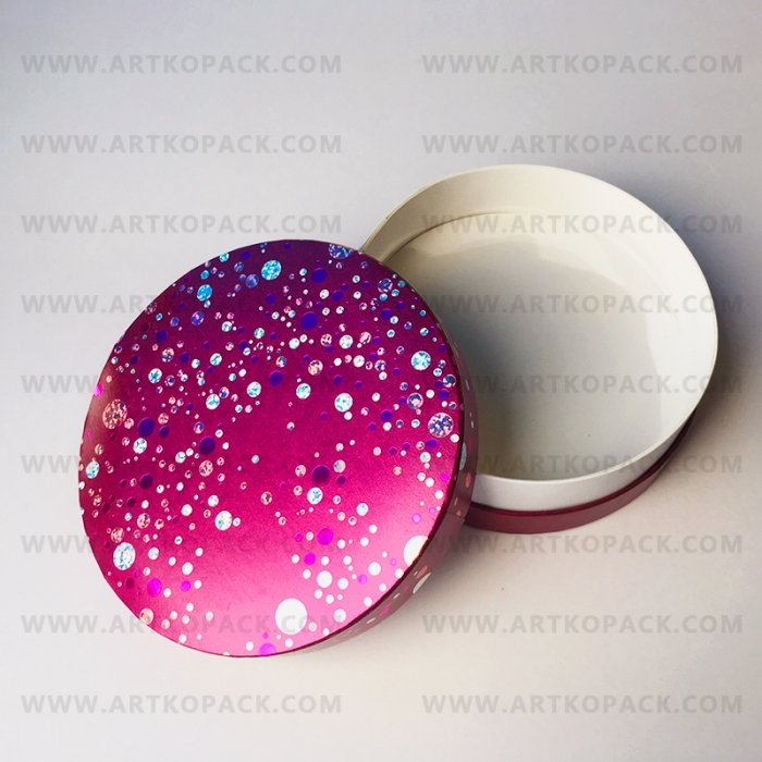 Round box , Hat box with hot stamping foil